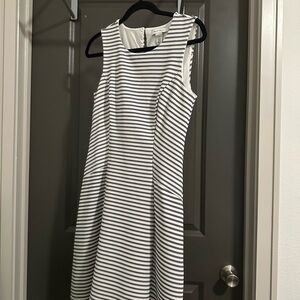White House Black Market Striped Midi Dress